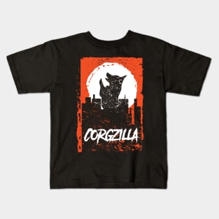 Watch Out It's Corgzilla Kids T-Shirt